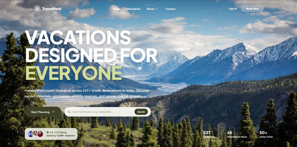 TravelNest Vacation & Travel Platform